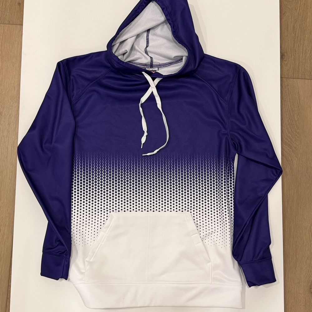 Unisex Purple and White Gradient Hoodie